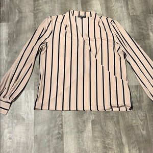 Light Pink Striped Blouse